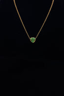 Peridot Triangle Pendant Necklace