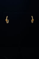 Yellow Sapphire Beaded Hoop Earrings