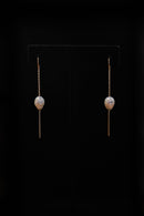 Baby Baroque Pearl Threader Earrings