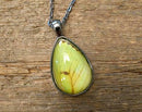 Teardrop Butterfly Wing Necklace - multiple colors available